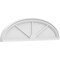 Ekena Millwork Elliptical 3 Spoke Architectural Grade PVC Pediment, 44"W x 12"H x 2"P PEDPS044X120ELL03 - alternate 1